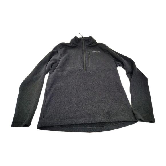 Marmot Dropline 1/2 Zip Fleece Womens Large Black Pullover Sweater Lightweight - Picture 2 of 14